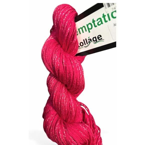 Temptation Kollage Yarn Aruba Red (LOT OF 10) Bamboo, Cotton, Nylon Blend - Picture 2 of 4